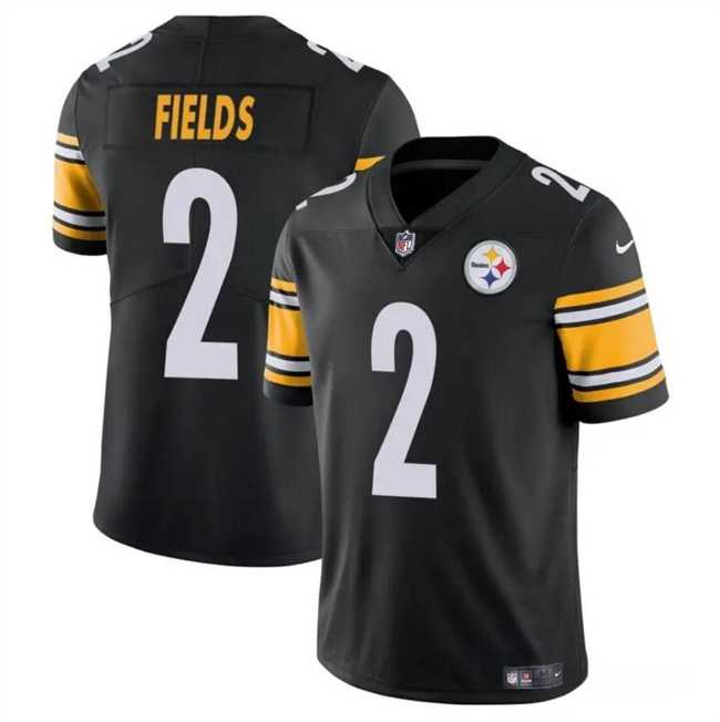 Men & Women & Youth Pittsburgh Steelers #2 Justin Fields Black Vapor Untouchable Limited Football Stitched Jersey